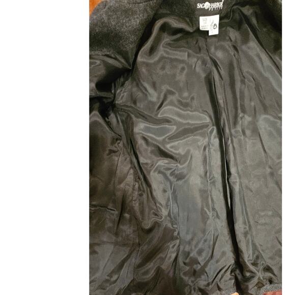 Sag Harbor Wool Rich Blend Womens Gray Blazer, 70% wool, Womens Sz 12P - Picture 7 of 10